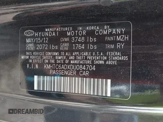 2013 Hyundai Veloster w/Black Int с VIN KMHTC6ADXDU084704, выставлен на аукционе IAAI как лот 42443297 с пробегом 111 587 миль миль и . История ставок и продаж доступна на DreamBid. Изображение 9.