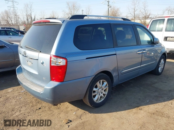2010 Kia Sedona EX with VIN KNDMH4C38A6334878, listed as a IAAI auction lot 41772024 with 208,818 mi miles. Bid and sale history available at carsss.com. Image 4.