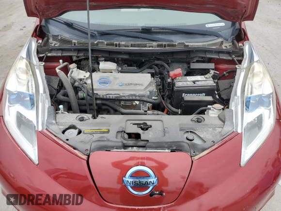 2012 Nissan LEAF SL with VIN JN1AZ0CP4CT019594, listed as a Copart auction lot 56003495 with 62,110 mi miles and Clean Title. Bid and sale history available at DreamBid. Image 11.