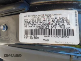 2001 Toyota Camry CE with VIN 4T1BG22K41U842473, listed as a IAAI auction lot 41858322 with 203,696 mi miles. Bid and sale history available at carsss.com. Image 9.