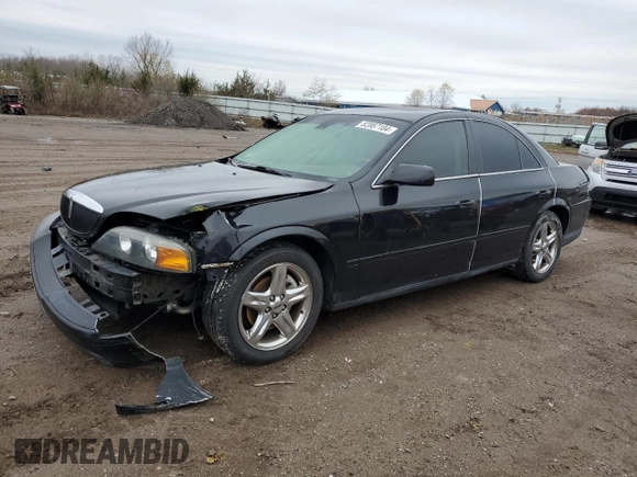 2002 Lincoln LS w/Base Pkg with VIN 1LNHM87A92Y698418, listed as a Copart auction lot 82087104 with 191,469 mi miles and Salvage Title. Bid and sale history available at carsss.com. Image 1.