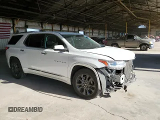 2019 Chevrolet Traverse Premier z VIN 1GNERKKW6KJ175642, wystawiony jako Copart lot #57621745 z przebiegiem 109 562 mil mil oraz Szkoda całkowita • Salvage title. Historia ofert i sprzedaży dostępna na DreamBid. Obrazek 4.