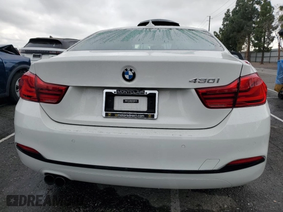 2019 BMW 4 Series 430i with VIN WBA4W3C53KAF91947, listed as a Copart auction lot 43851395 with 47,453 mi miles and Salvage Title. Bid and sale history available at carsss.com. Image 6.