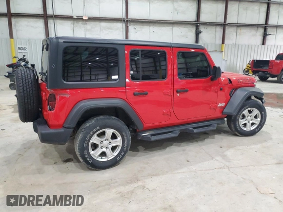 2019 Jeep Wrangler Unlimited Sport S with VIN 1C4HJXDG2KW646608, listed as a Copart auction lot 58535105 with 111,230 mi miles and Salvage title. Bid and sale history available at DreamBid. Image 3.