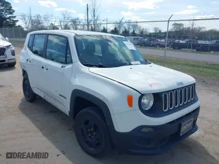 2017 Jeep Renegade Sport with VIN ZACCJBAB5HPF98730, listed as a IAAI auction lot 41923087 with 74,306 mi miles. Bid and sale history available at carsss.com. Image 1.
