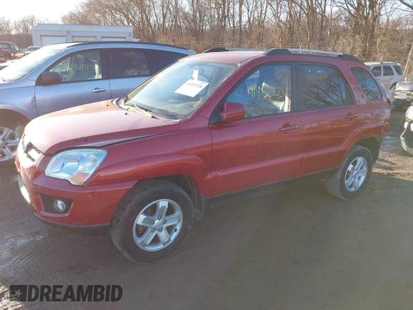 2009 Kia Sportage LX with VIN KNDJE723997634014, listed as a IAAI auction lot 41452224 with 148,643 mi miles. Bid and sale history available at carsss.com. Image 2.