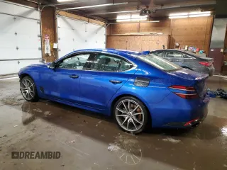 2022 Genesis G70 3.3T with VIN KMTG54TE8NU092068, listed as a Copart auction lot 85809484 with 48,319 mi miles and Salvage Title. Bid and sale history available at DreamBid. Image 2.