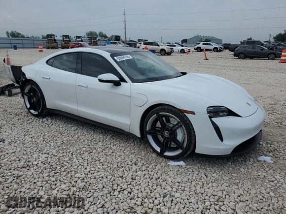 2021 Porsche Taycan with VIN WP0AA2Y1XMSA19047, listed as a Copart auction lot 53094735 with 58,025 mi miles and Salvage title. Bid and sale history available at DreamBid. Image 4.