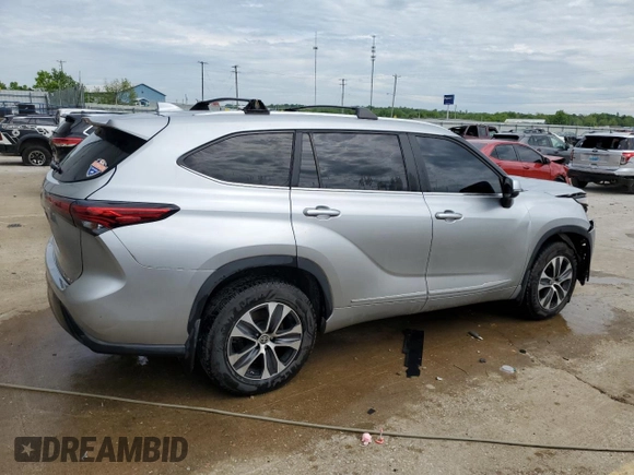 2023 Toyota Highlander L with VIN 5TDKDRBH5PS022426, listed as a Copart auction lot 55917045 with 82,610 mi miles and Salvage title. Bid and sale history available at DreamBid. Image 3.