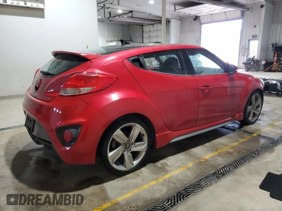 2013 Hyundai Veloster Turbo z VIN KMHTC6AE7DU111060, wystawiony jako Copart lot #57816425 z przebiegiem 140 842 mil mil oraz Szkoda całkowita • Salvage title. Historia ofert i sprzedaży dostępna na DreamBid. Obrazek 3.