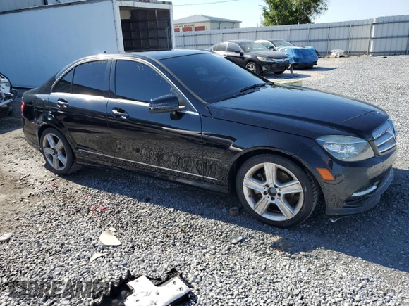 2011 Mercedes-Benz C with VIN WDDGF5EB1BR133861, listed as a Copart auction lot 53059035 with 81,218 mi miles and Salvage Title. Bid and sale history available at carsss.com. Image 4.