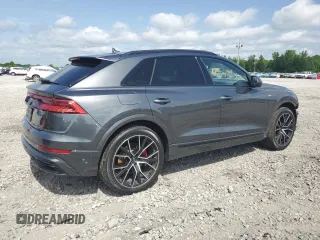 2021 Audi Q8 Prestige with VIN WA1FVAF16MD039587, listed as a Copart auction lot 56030345 with 66,976 mi miles and Salvage title. Bid and sale history available at DreamBid. Image 3.