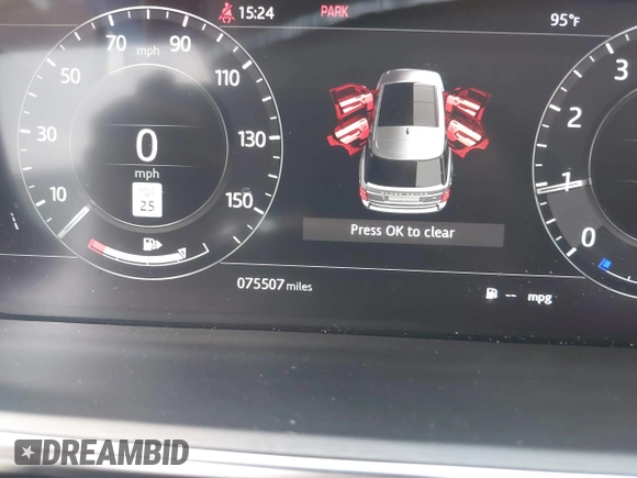 2019 Land Rover Range Rover HSE with VIN SALGS2SV5KA561216, listed as a IAAI auction lot 42567954 with 75,507 mi miles and . Bid and sale history available at DreamBid. Image 15.
