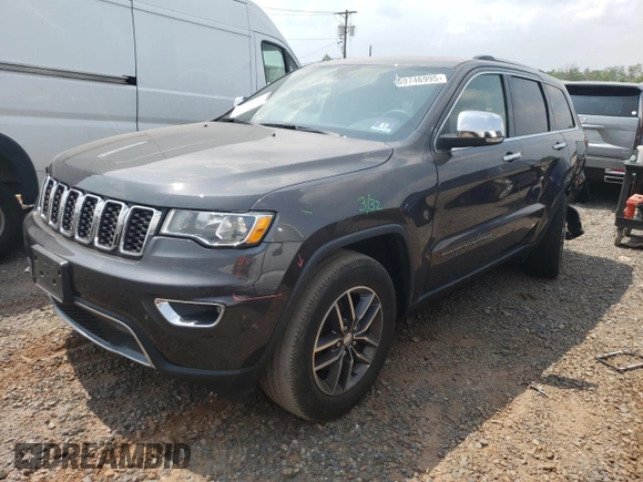 2017 Jeep Grand Cherokee Limited z VIN 1C4RJFBG3HC849132, wystawiony jako Copart lot #59746995 z przebiegiem 29 001 mil mil oraz Szkoda całkowita • Salvage title. Historia ofert i sprzedaży dostępna na DreamBid. Obrazek 1.