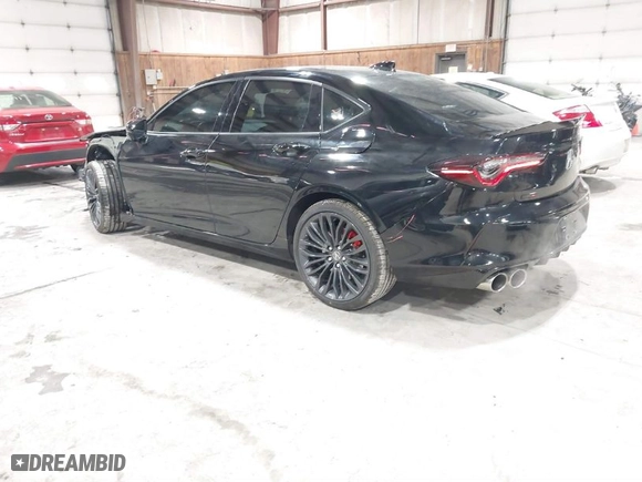 2023 Acura TLX Type S with VIN 19UUB7F04PA002707, listed as a IAAI auction lot 41499796 with 11,039 mi miles. Bid and sale history available at carsss.com. Image 3.