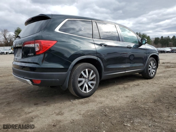 2019 Honda Pilot EX-L with VIN 5FNYF6H55KB018938, listed as a Copart auction lot 49288815 with 55,476 mi miles and Salvage Title. Bid and sale history available at carsss.com. Image 3.