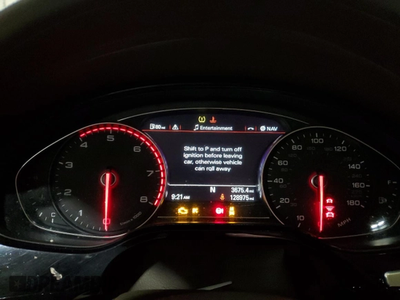 2017 Audi A8 Sport with VIN WAU43AFD5HN017798, listed as a Copart auction lot 41431545 with 128,975 mi miles and Clean title. Bid and sale history available at DreamBid. Image 9.