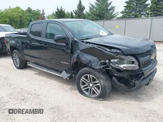 2019 Chevrolet Colorado 4WD Work Truck with VIN 1GCGTBEN5K1129922, listed as a IAAI auction lot 42476965 with 84,057 mi miles and . Bid and sale history available at DreamBid. Image 1.