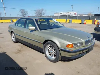 2000 BMW 7 Series 740iL with VIN WBAGH8340YDP13857, listed as a IAAI auction lot 41767665 with 194,786 mi miles. Bid and sale history available at carsss.com. Image 1.