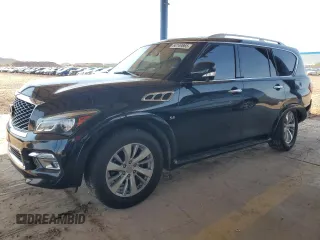 2017 Infiniti QX80 with VIN JN8AZ2NF4H9641425, listed as a Copart auction lot 60149865 with 117,778 mi miles and Salvage title. Bid and sale history available at DreamBid. Image 1.