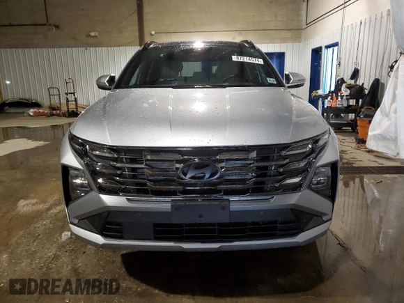 2025 Hyundai Tucson Limited with VIN 5NMJECDE4SH475053, listed as a Copart auction lot 87214574 with 1,299 mi miles and Salvage Title. Bid and sale history available at carsss.com. Image 5.