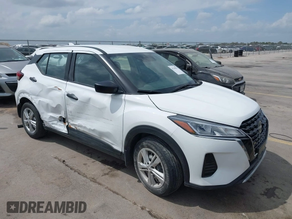 2024 Nissan Kicks S with VIN 3N1CP5BV0RL489288, listed as a IAAI auction lot 41799951 with 13,193 mi miles and . Bid and sale history available at carsss.com. Image 1.