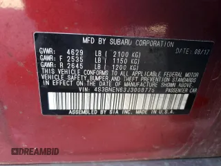 2018 Subaru Legacy Limited with VIN 4S3BNEN63J3008775, listed as a Copart auction lot 83498174 with 0 mi miles and Salvage Title. Bid and sale history available at carsss.com. Image 12.