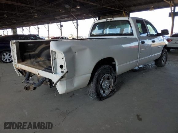 2004 Dodge Ram 2500 SLT with VIN 3D7KA28604G161790, listed as a Copart auction lot 50090035 with 0 mi miles and Salvage Title. Bid and sale history available at carsss.com. Image 3.