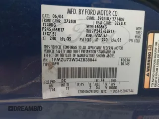 2004 Ford Explorer XLT z VIN 1FMZU73W34ZB38844, wystawiony jako IAAI lot #42216933 z przebiegiem 143 096 mil mil oraz . Historia ofert i sprzedaży dostępna na DreamBid. Obrazek 9.