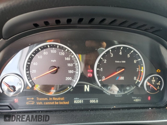 2016 BMW M5 z VIN WBSFV9C51GD595430, wystawiony jako Copart lot #79675834 z przebiegiem 82 351 mil mil oraz Szkoda całkowita • Salvage title. Historia ofert i sprzedaży dostępna na DreamBid. Obrazek 9.