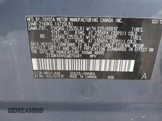 2012 Toyota RAV4 Limited with VIN 2T3DK4DV4CW070481, listed as a IAAI auction lot 42505682 with 154,945 mi miles and . Bid and sale history available at DreamBid. Image 9.