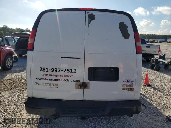 2011 GMC Savana z VIN 1GTW7GCL3B1138908, wystawiony jako Copart lot #56454604 z przebiegiem Nie podano mil oraz Czysty tytuł • Clean title. Historia ofert i sprzedaży dostępna na DreamBid. Obrazek 6.