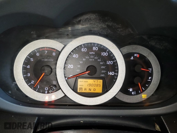 2008 Toyota RAV4 Sport with VIN JTMBK32V486047120, listed as a Copart auction lot 44436455 with 190,085 mi miles and Salvage Title. Bid and sale history available at carsss.com. Image 9.