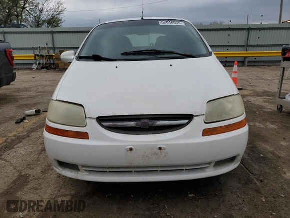 2007 Chevrolet Aveo LS with VIN KL1TD66657B722344, listed as a Copart auction lot 52046095 with 165,798 mi miles and Salvage title. Bid and sale history available at DreamBid. Image 5.