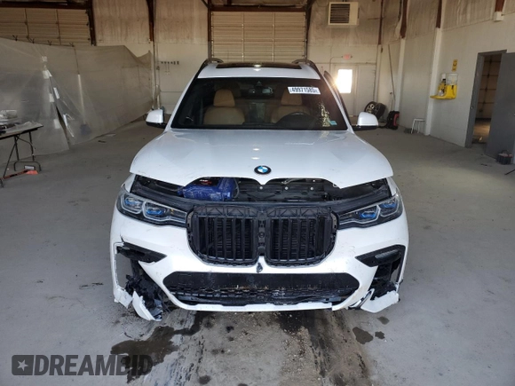 2021 BMW X7 M50i with VIN 5UXCX6C03M9F03953, listed as a Copart auction lot 49971585 with 0 mi miles and Non Repairable. Bid and sale history available at carsss.com. Image 5.