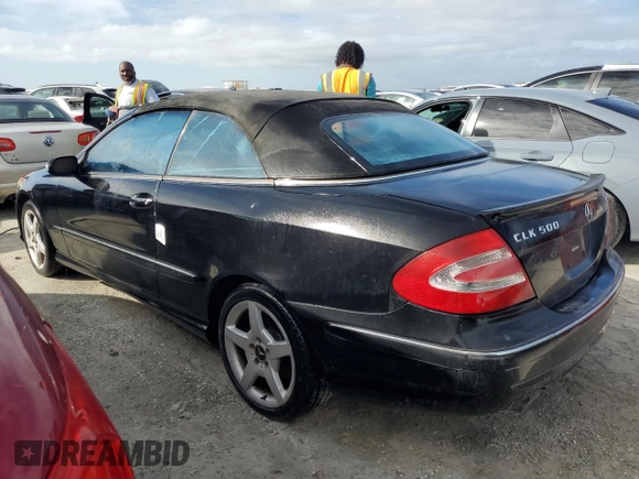 2005 Mercedes-Benz CLK 500 with VIN WDBTK75J45F134515, listed as a Copart auction lot 75918994 with Not Provided miles and Non Repairable. Bid and sale history available at DreamBid. Image 2.