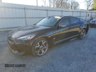 2021 Kia Stinger GT with VIN KNAE35LC0M6097765, listed as a Copart auction lot 49168025 with 68,394 mi miles and Salvage Title. Bid and sale history available at carsss.com. Image 1.