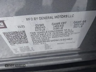 2021 Chevrolet Traverse LT z VIN 1GNERHKW0MJ160463, wystawiony jako IAAI lot #41263115 z przebiegiem 67 021 mil mil oraz . Historia ofert i sprzedaży dostępna na DreamBid. Obrazek 9.