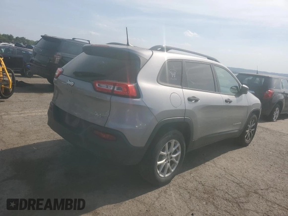 2016 Jeep Cherokee Sport with VIN 1C4PJMAB7GW203347, listed as a Copart auction lot 62055885 with 87,083 mi miles and Salvage title. Bid and sale history available at DreamBid. Image 3.