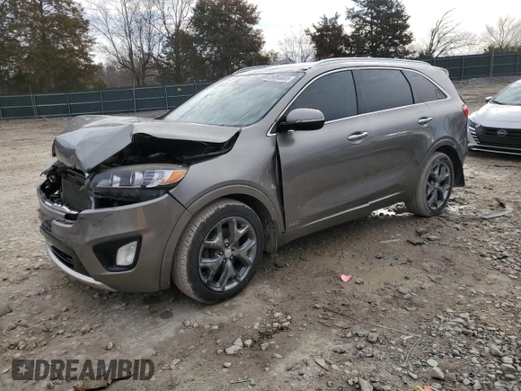 2016 Kia Sorento SX with VIN 5XYPKDA59GG008256, listed as a Copart auction lot 48056665 with 216,055 mi miles and Salvage Title. Bid and sale history available at carsss.com. Image 1.