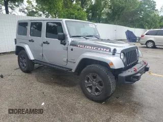 2018 Jeep Wrangler Unlimited Rubicon Recon with VIN 1C4BJWFGXJL814198, listed as a Copart auction lot 59434645 with 43,931 mi miles and Salvage title. Bid and sale history available at DreamBid. Image 4.