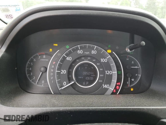2013 Honda CR-V EX-L with VIN 5J6RM3H70DL028149, listed as a Copart auction lot 52189155 with 85,044 mi miles and Salvage Title. Bid and sale history available at DreamBid. Image 9.