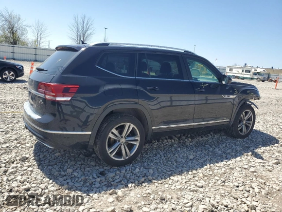 2019 Volkswagen Atlas SEL R-Line with VIN 1V2RR2CA2KC564925, listed as a Copart auction lot 56022725 with 111,822 mi miles and Salvage title. Bid and sale history available at DreamBid. Image 3.