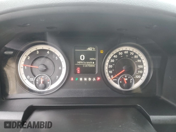 2014 Ram 1500 Tradesman with VIN 1C6RR7FT0ES220927, listed as a Copart auction lot 52306735 with 114,794 mi miles and Clean Title. Bid and sale history available at carsss.com. Image 9.