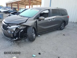 2022 Honda Odyssey EX with VIN 5FNRL6H52NB000303, listed as a Copart auction lot 54599145 with 48,108 mi miles and Salvage title. Bid and sale history available at DreamBid. Image 1.