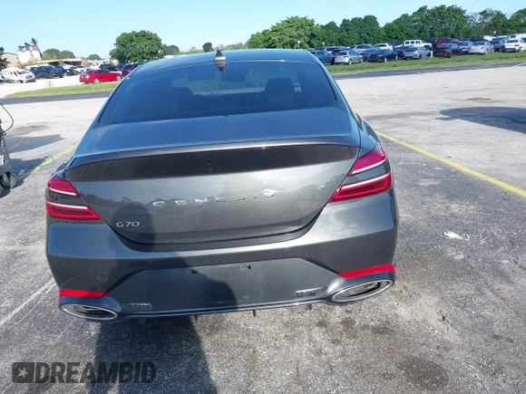 2025 Genesis G70 2.5T with VIN KMTG34SC7SU156246, listed as a IAAI auction lot 42788575 with 7,842 mi miles and . Bid and sale history available at DreamBid. Image 16.