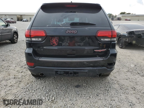 2020 Jeep Grand Cherokee Trailhawk with VIN 1C4RJFLT2LC296476, listed as a Copart auction lot 62125625 with 75,642 mi miles and Salvage title. Bid and sale history available at DreamBid. Image 6.