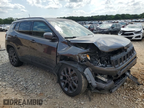 2021 Jeep Compass 80th Anniversary with VIN 3C4NJDEB5MT570640, listed as a Copart auction lot 55100885 with 47,232 mi miles and Salvage title. Bid and sale history available at DreamBid. Image 4.