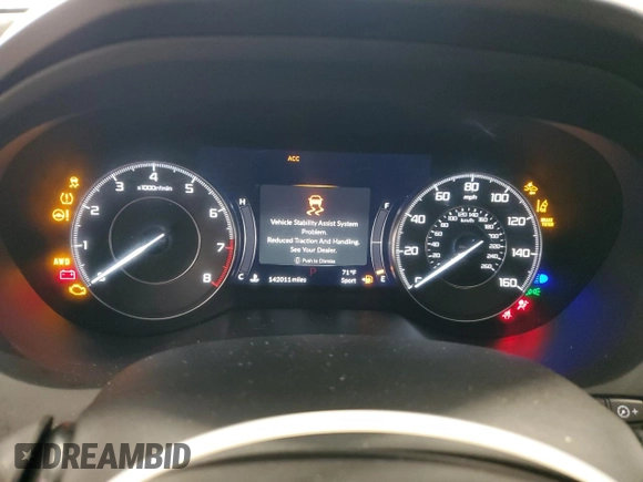 2019 Acura RDX Technology with VIN 5J8TC2H5XKL011039, listed as a Copart auction lot 61411585 with 142,011 mi miles and Salvage title. Bid and sale history available at DreamBid. Image 9.