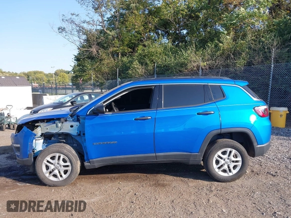 2021 Jeep Compass Sport with VIN 3C4NJDAB7MT509781, listed as a IAAI auction lot 40584066 with 67,661 mi miles and . Bid and sale history available at DreamBid. Image 14.